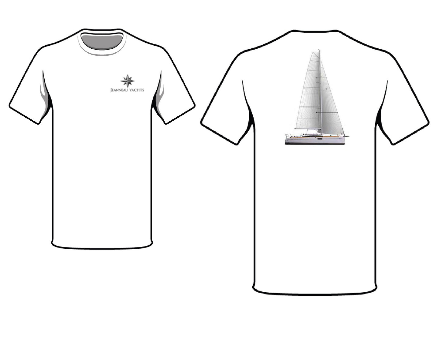 Jeanneau 349 Square top mainsail T-Shirt