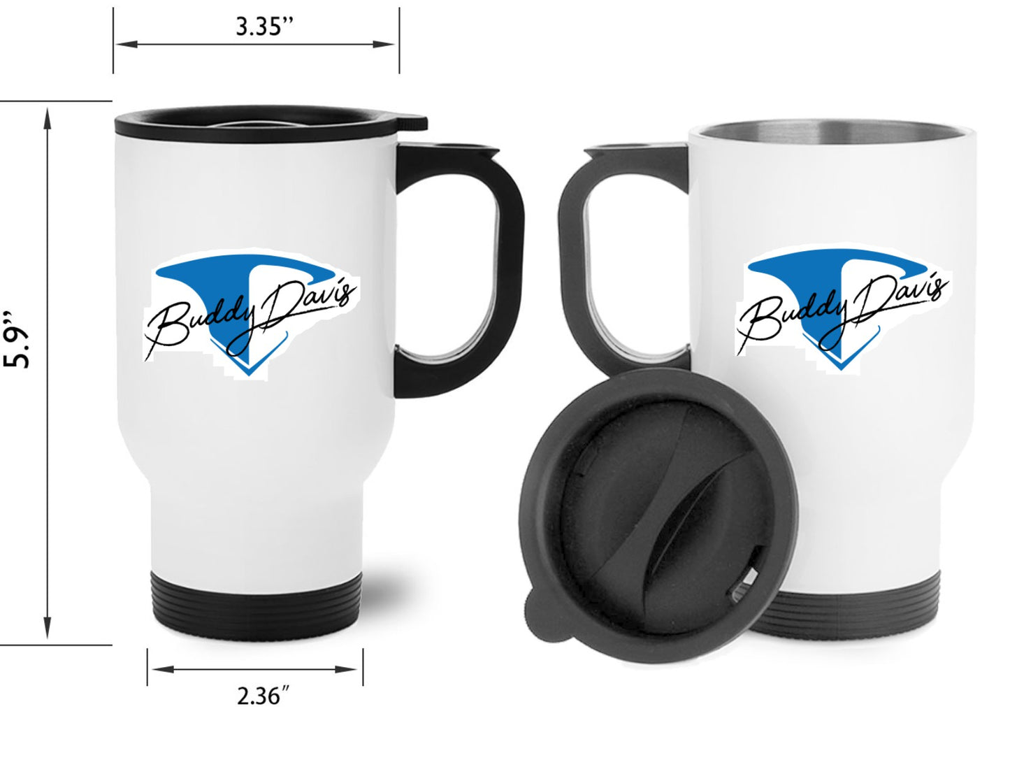 Buddy Davis Yachts Logo  - 14oz Stainless Steel Travel Mug