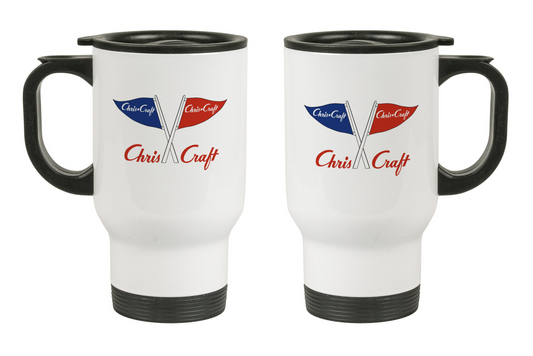 Chris Craft Flag Logo  - 14oz Stainless Steel Travel Mug