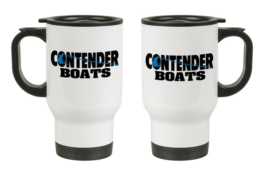 Contender Boats  - 14oz Stainless Steel Travel Mug