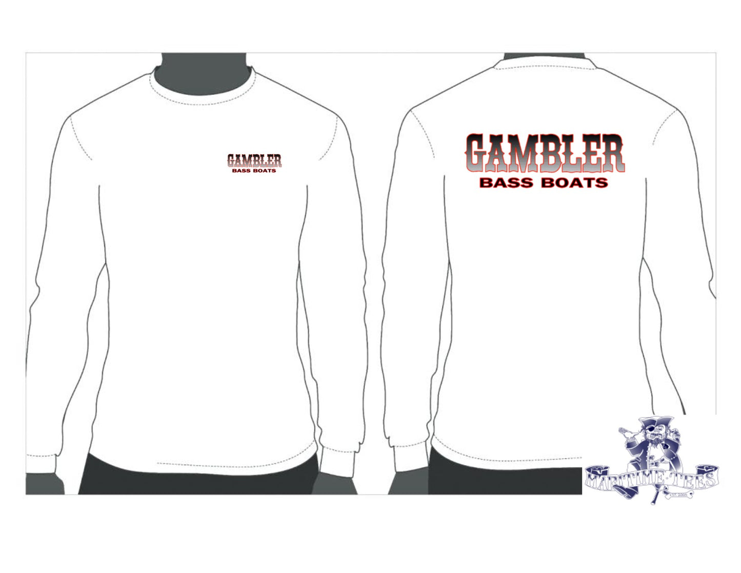 Gambler Bass Boat Long Sleeve T-Shirt