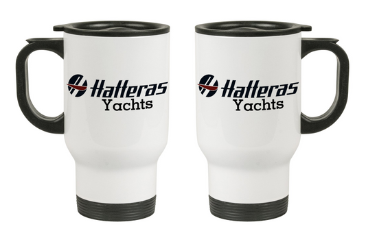 Hatteras Yachts Logo  - 14oz Stainless Steel Travel Mug