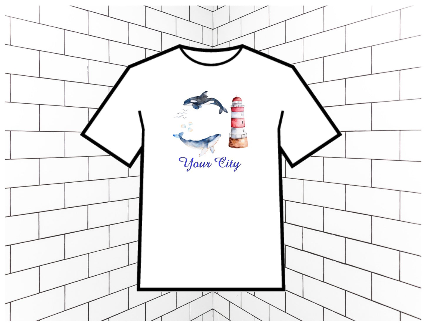 A City Lighthouse Custom T-Shirt