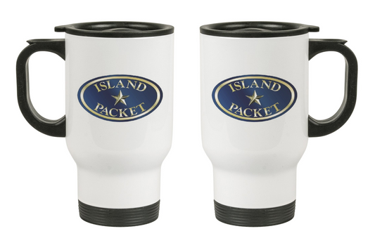 Island Packet Logo  - 14oz Stainless Steel Travel Mug