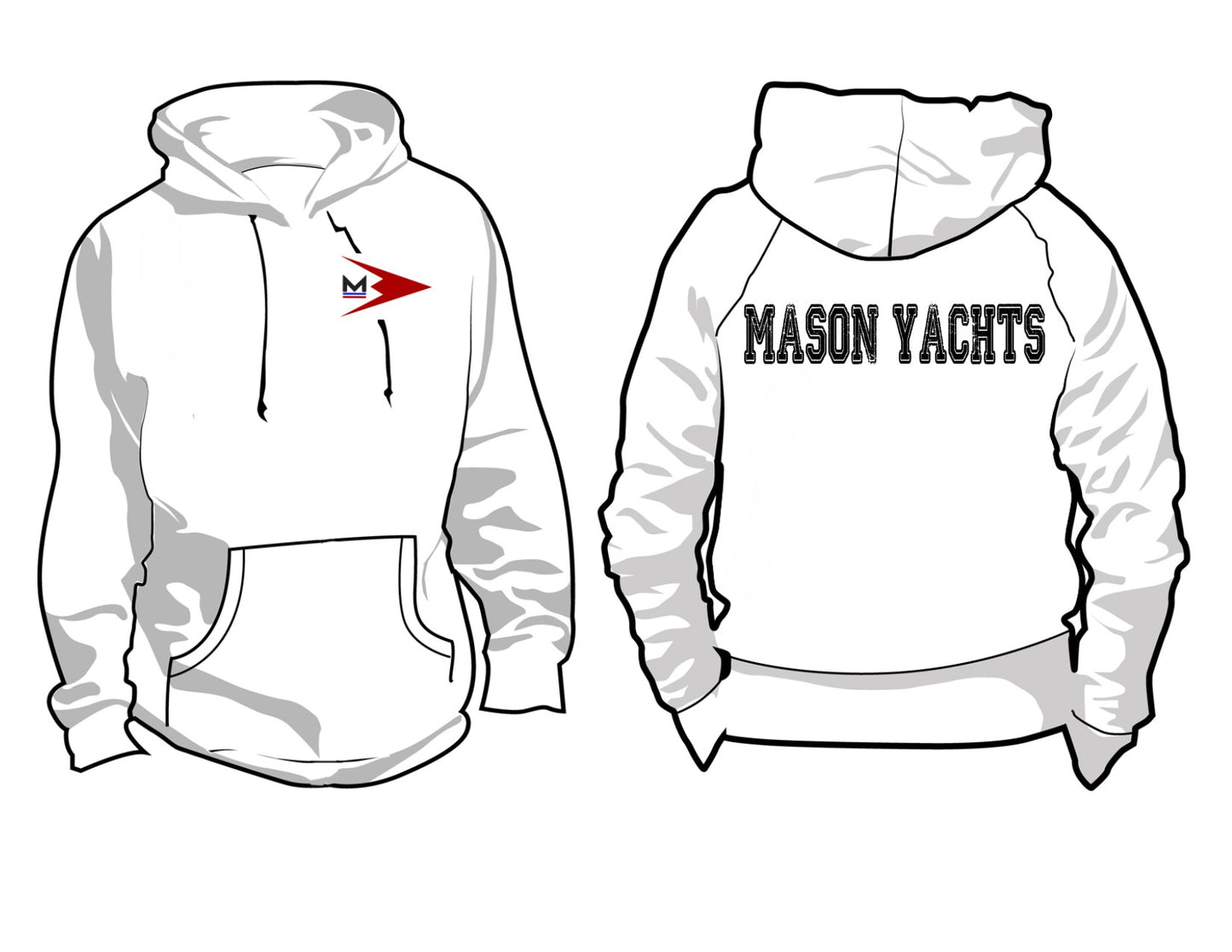Mason Yachts Ash Grey Hoodie