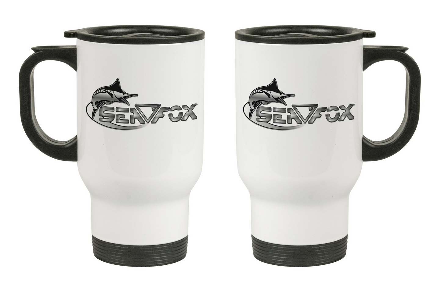 Sea Fox Logo -  14oz Stainless Steel Travel Mug